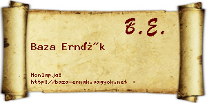Baza Ernák névjegykártya
